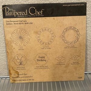 Pampered Chef Decorative Cake Stencil Set